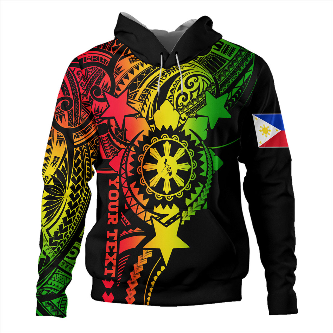 Philippines Filipinos Hoodie - Proud To Be Filipino Tribal Sun Batok Reggae Style
