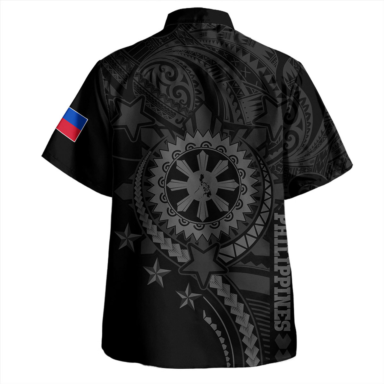 Philippines Filipinos Hawaiian Shirt - Proud To Be Filipino Tribal Sun Batok Grey Style