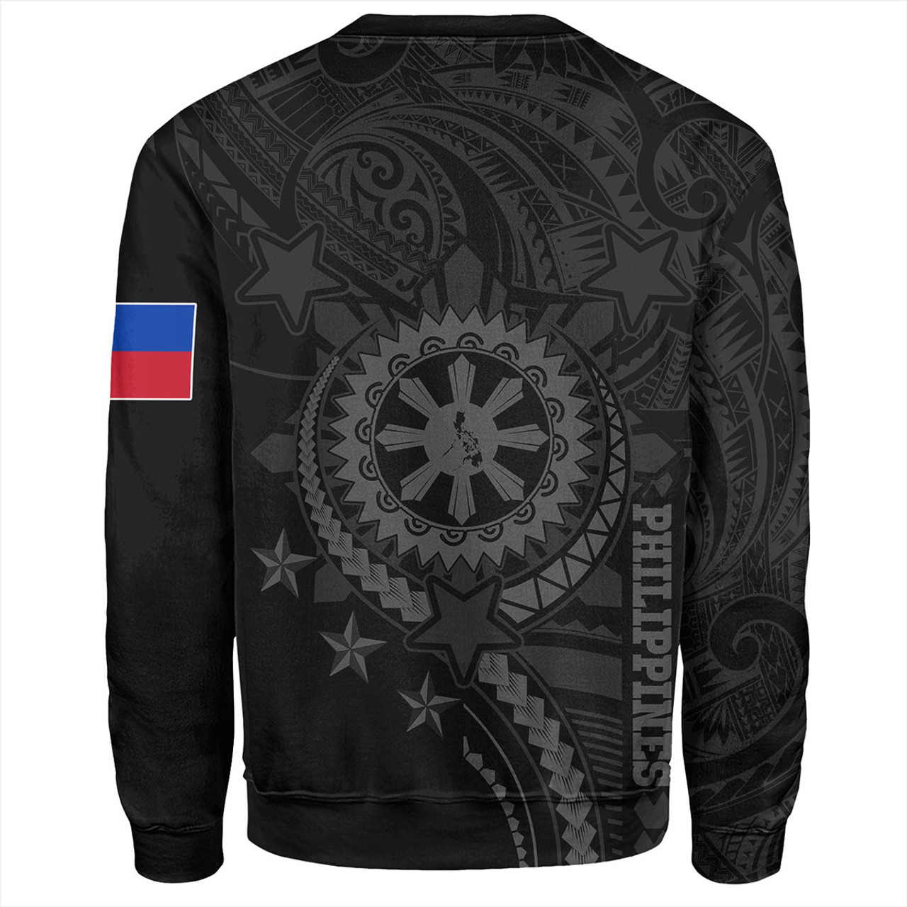 Philippines Filipinos Sweatshirt - Proud To Be Filipino Tribal Sun Batok Grey Style