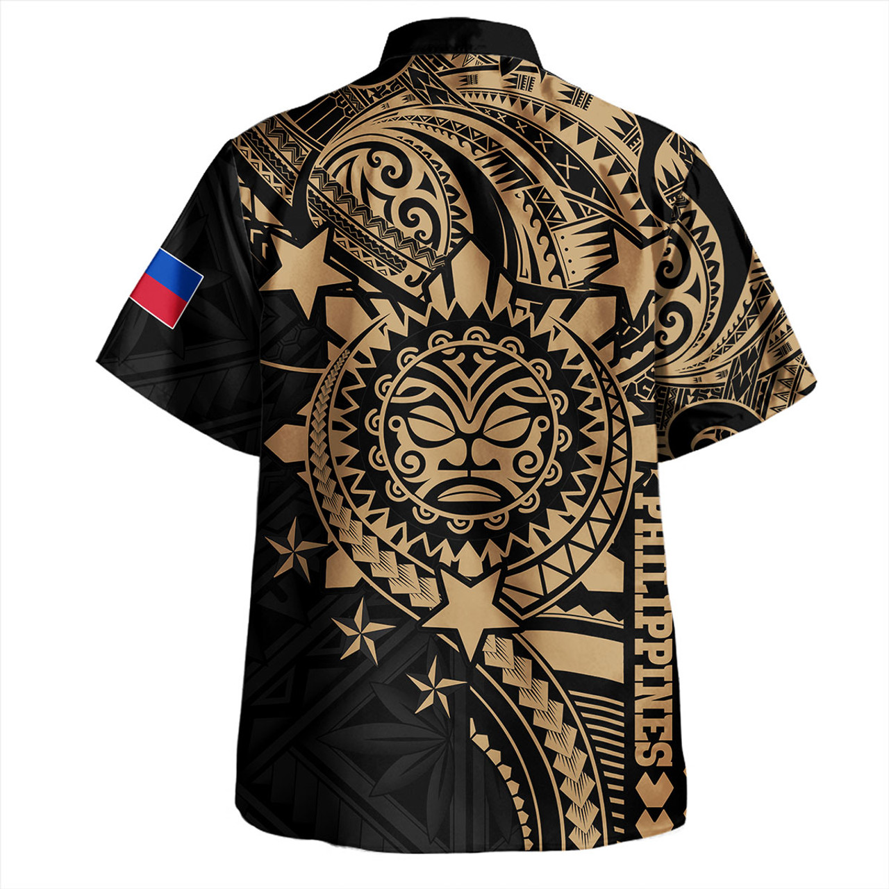 Philippines Filipinos Hawaiian Shirt - Proud To Be Filipino Tribal Sun Batok Gold Style