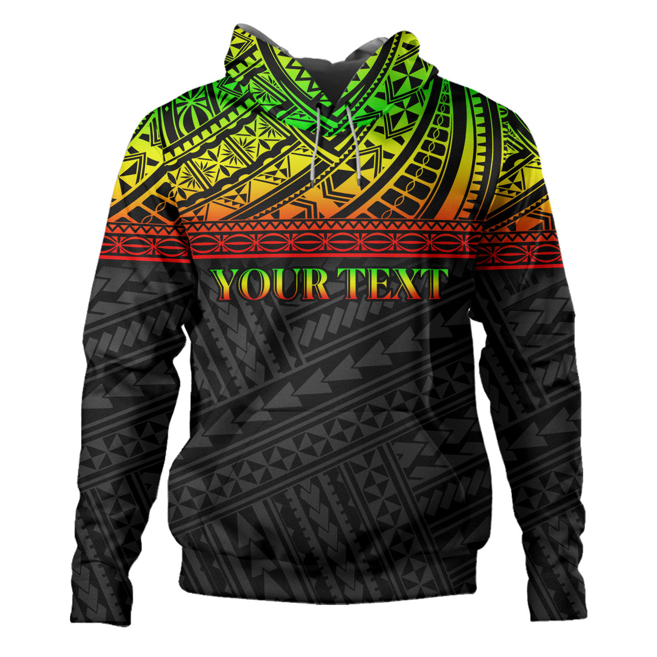 Polynesian Custom Personalised Hoodie Polynesian Tribal Patterns