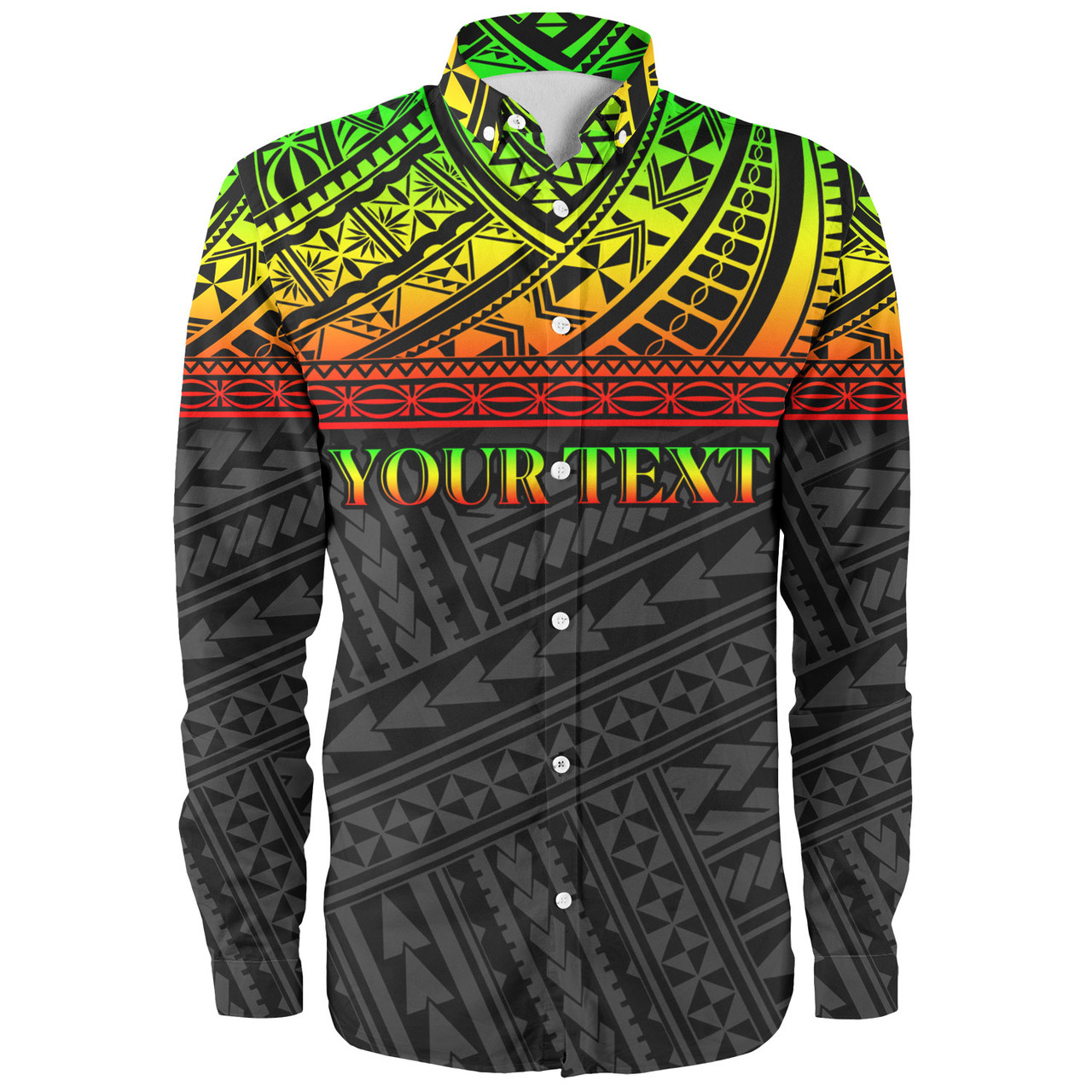 Polynesian Custom Personalised Long Sleeve Shirt Polynesian Tribal Patterns