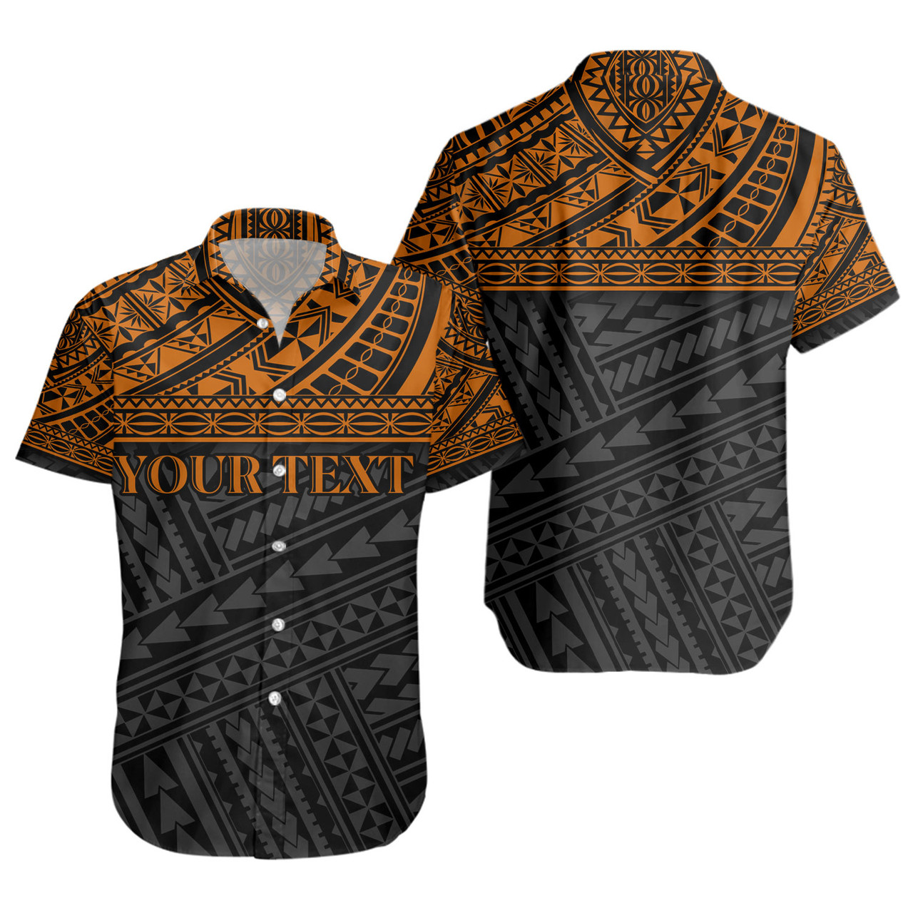 Polyneasian Custom Personalised Short Sleeve Shirt Polynesian Tribal Patterns