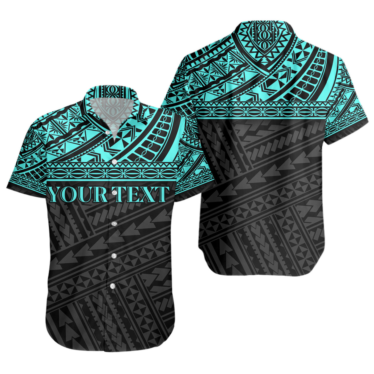 Polyneasian Custom Personalised Short Sleeve Shirt Polynesian Tribal Patterns