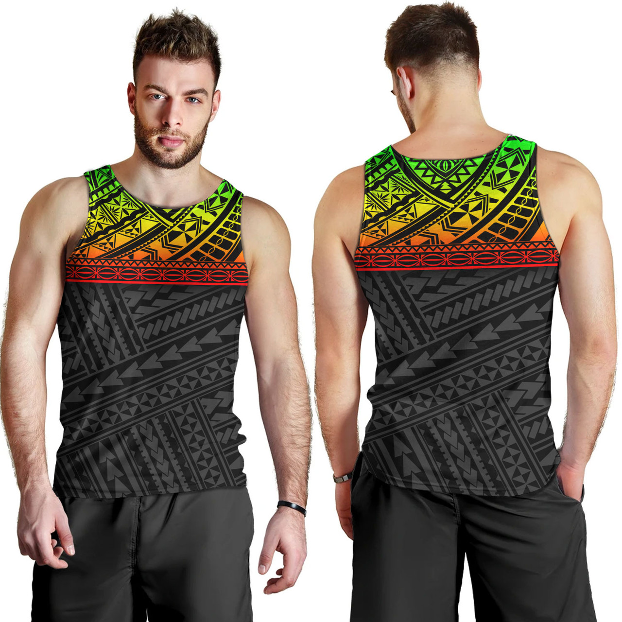 Polynesian Custom Personalised Tank Top Polynesian Tribal Patterns