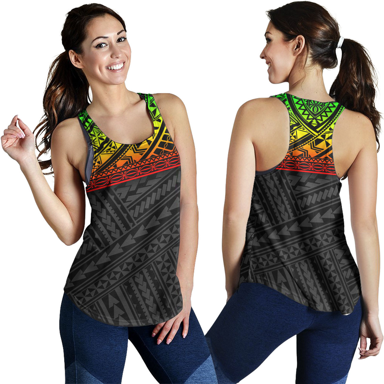 Polynesian Custom Personalised Women Tank Polynesian Tribal Patterns