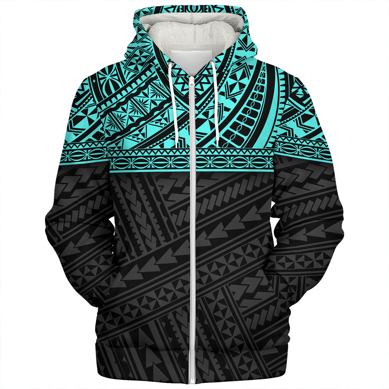 Polynesian Custom Personalised Sherpa Hoodie Polynesian Tribal Patterns