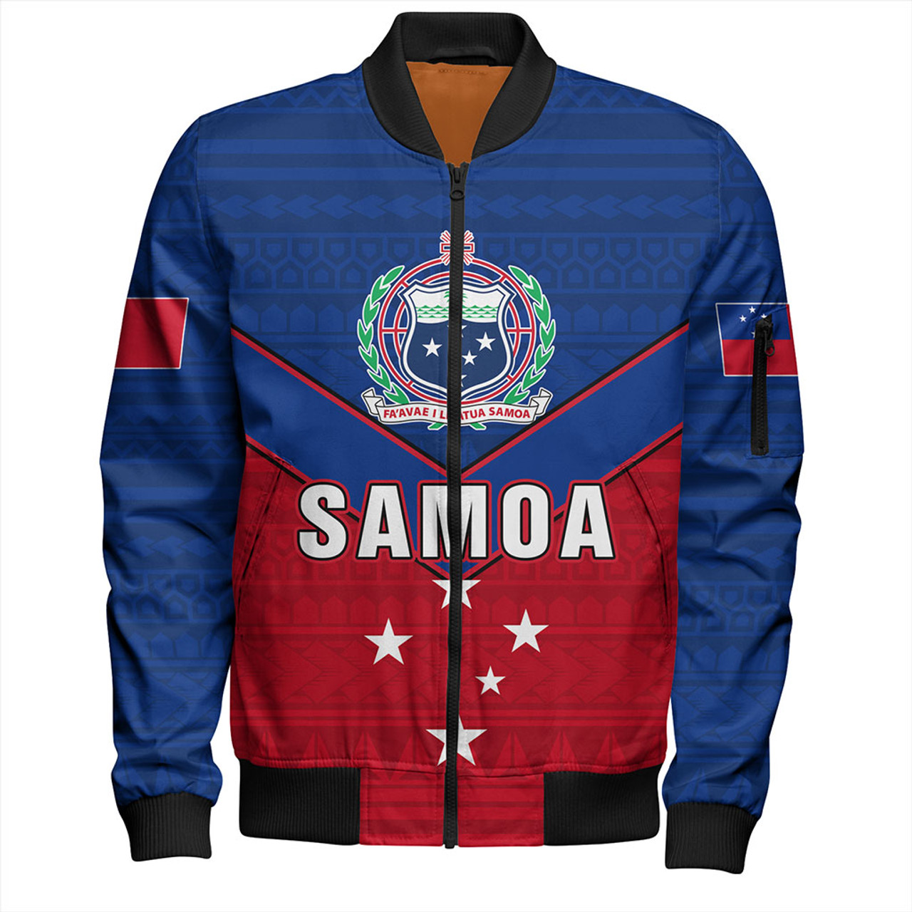 Samoa Bomber Jacket Custom Polynesian Tribal Sport Style