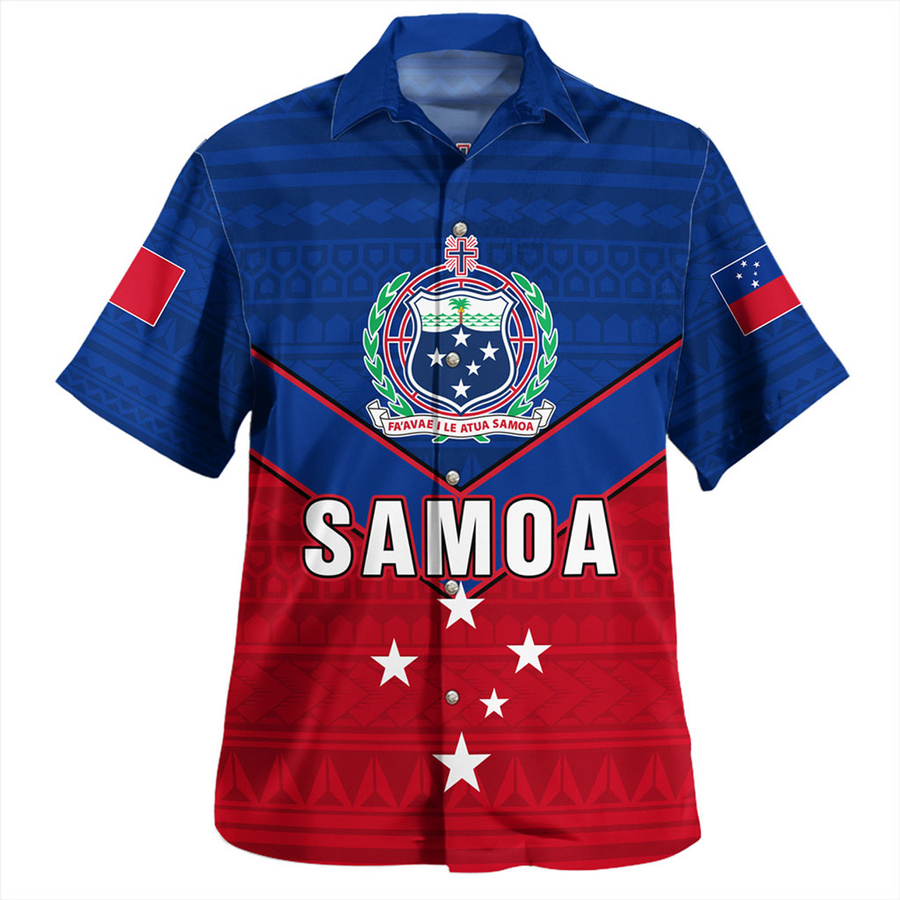 Samoa Hawaiian Shirt Custom Polynesian Tribal Sport Style