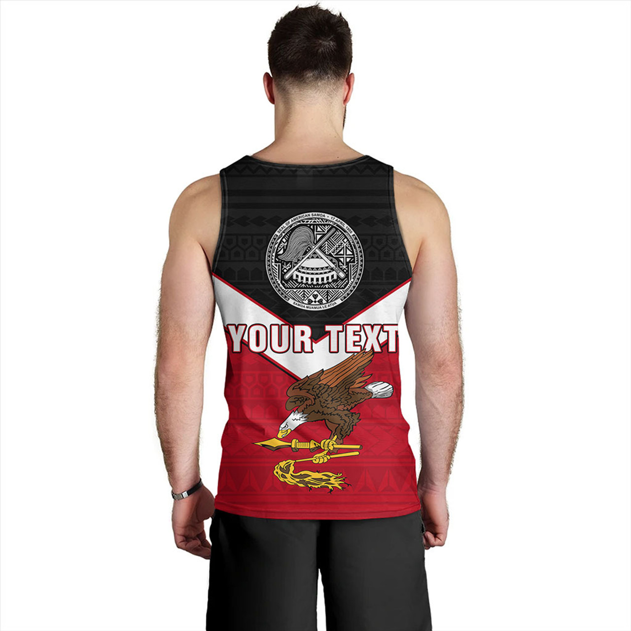 American Samoa Tank Top Custom Polynesian Tribal Sport Style