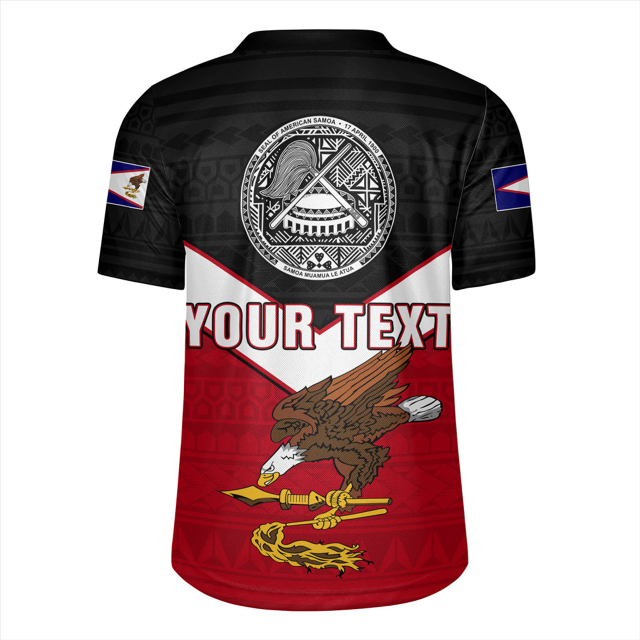 American Samoa Rugby Jersey Custom Polynesian Tribal Sport Style