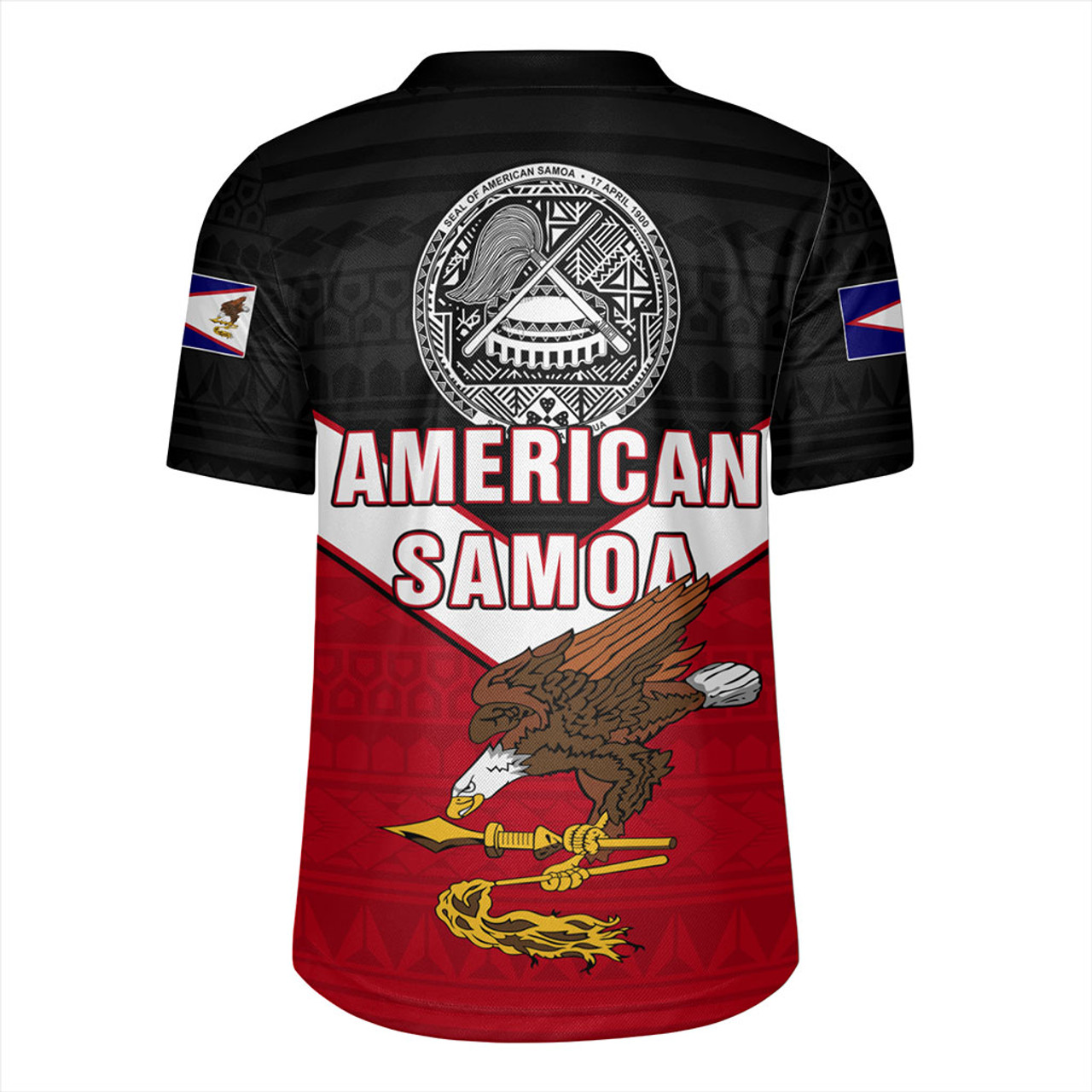 American Samoa Rugby Jersey Custom Polynesian Tribal Sport Style