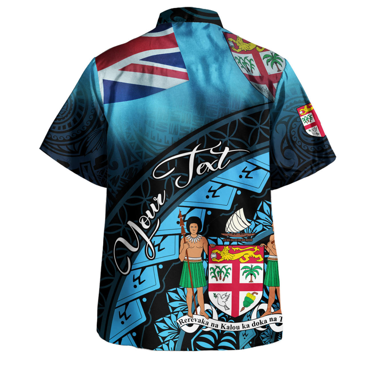 Fiji Custom Personalised Hawaiian Shirt Bula Si'a Fijian Flag Tapa Patterns Style