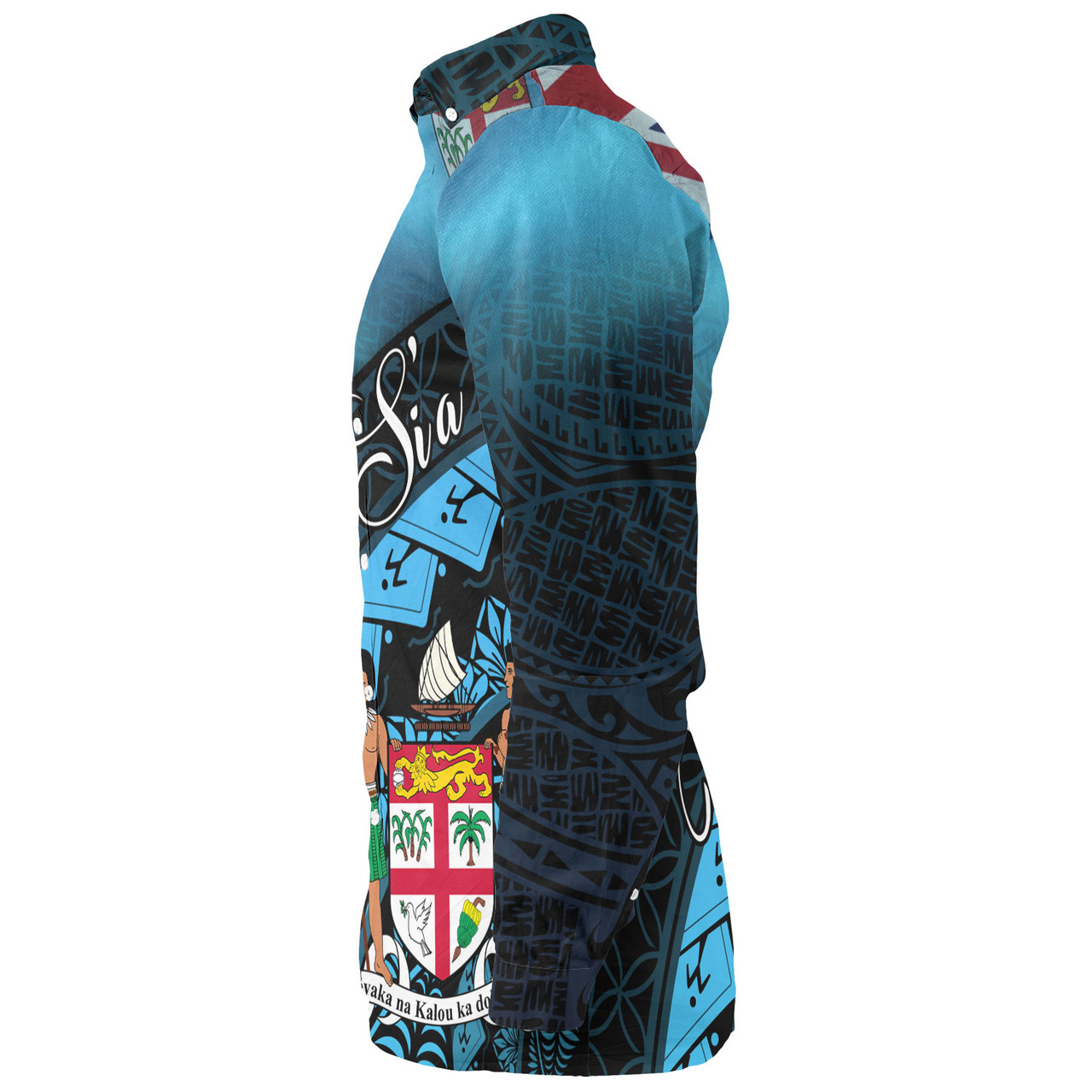 Fiji Custom Personalised Long Sleeve Shirt Bula Si'a Fijian Flag Tapa Patterns Style