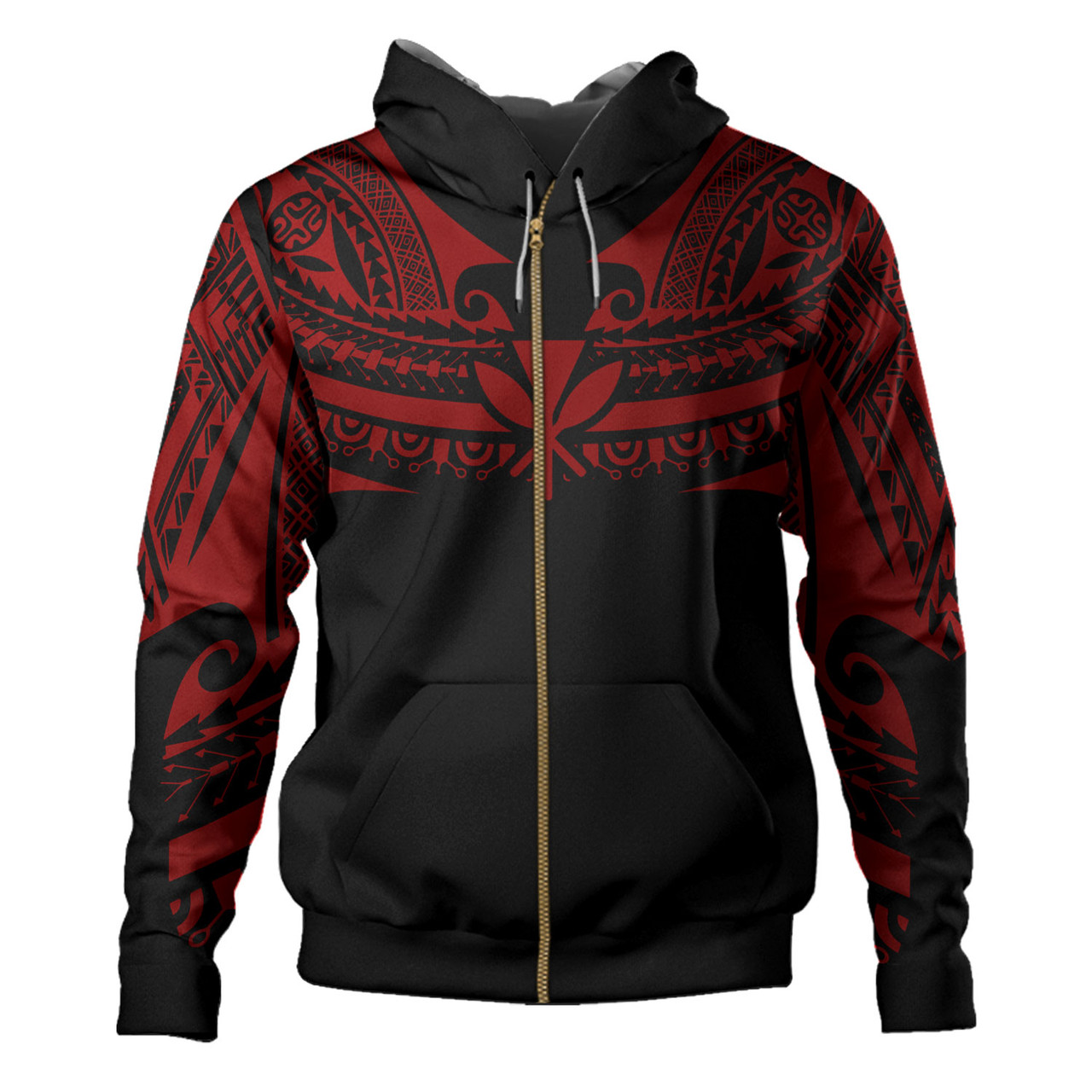 Hawaii Custom Personalised Hoodie Polynesian Tattoo Style