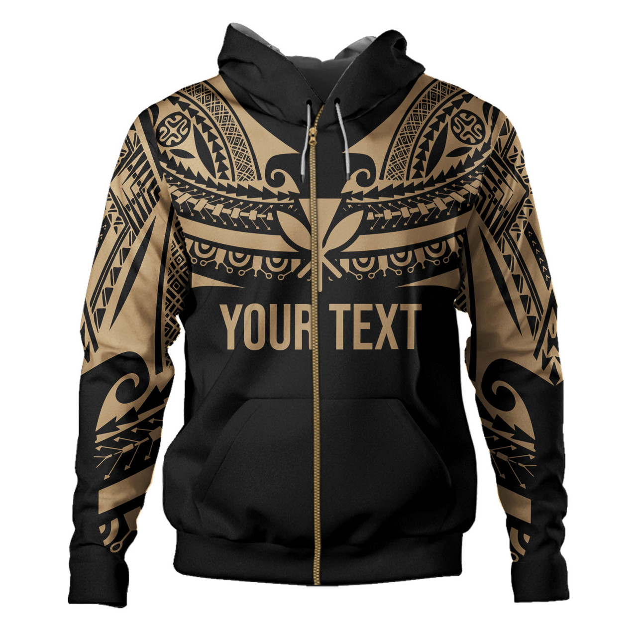 Hawaii Custom Personalised Hoodie Polynesian Tattoo Style