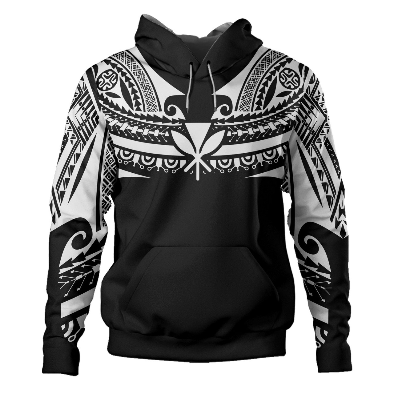 Hawaii Custom Personalised Hoodie Polynesian Tattoo Style