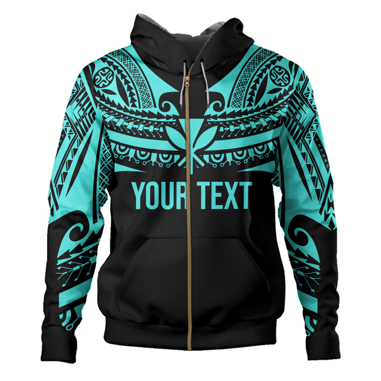 Hawaii Custom Personalised Hoodie Polynesian Tattoo Style