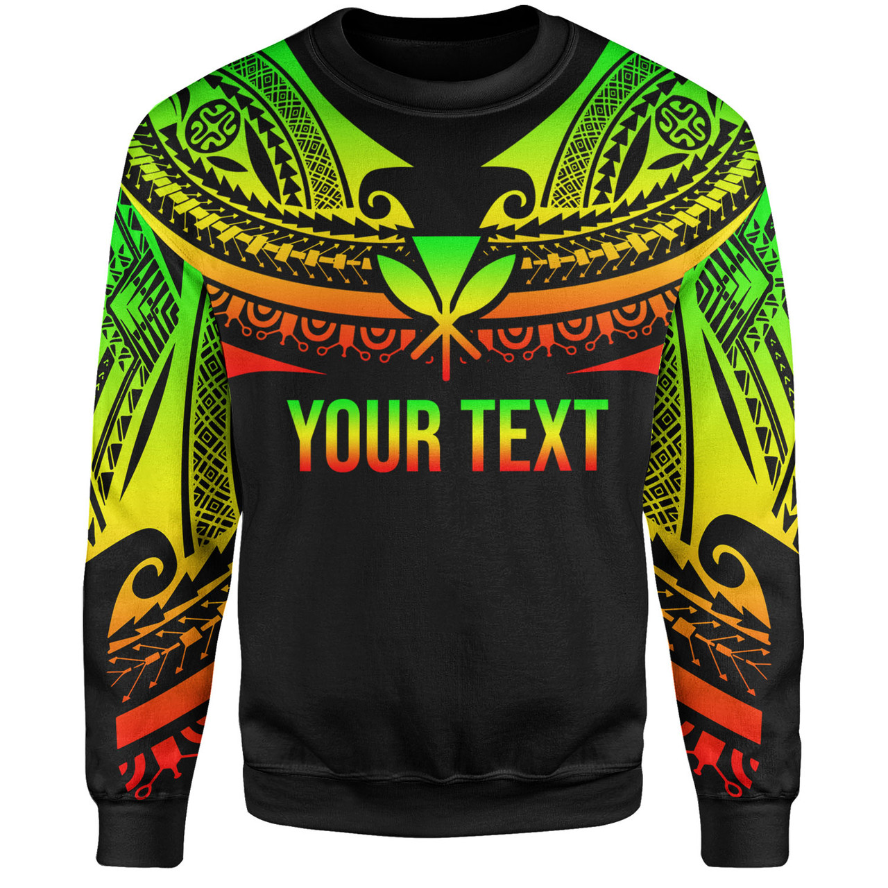 Hawaii Custom Personalised Sweatshirt Polynesian Tattoo Style