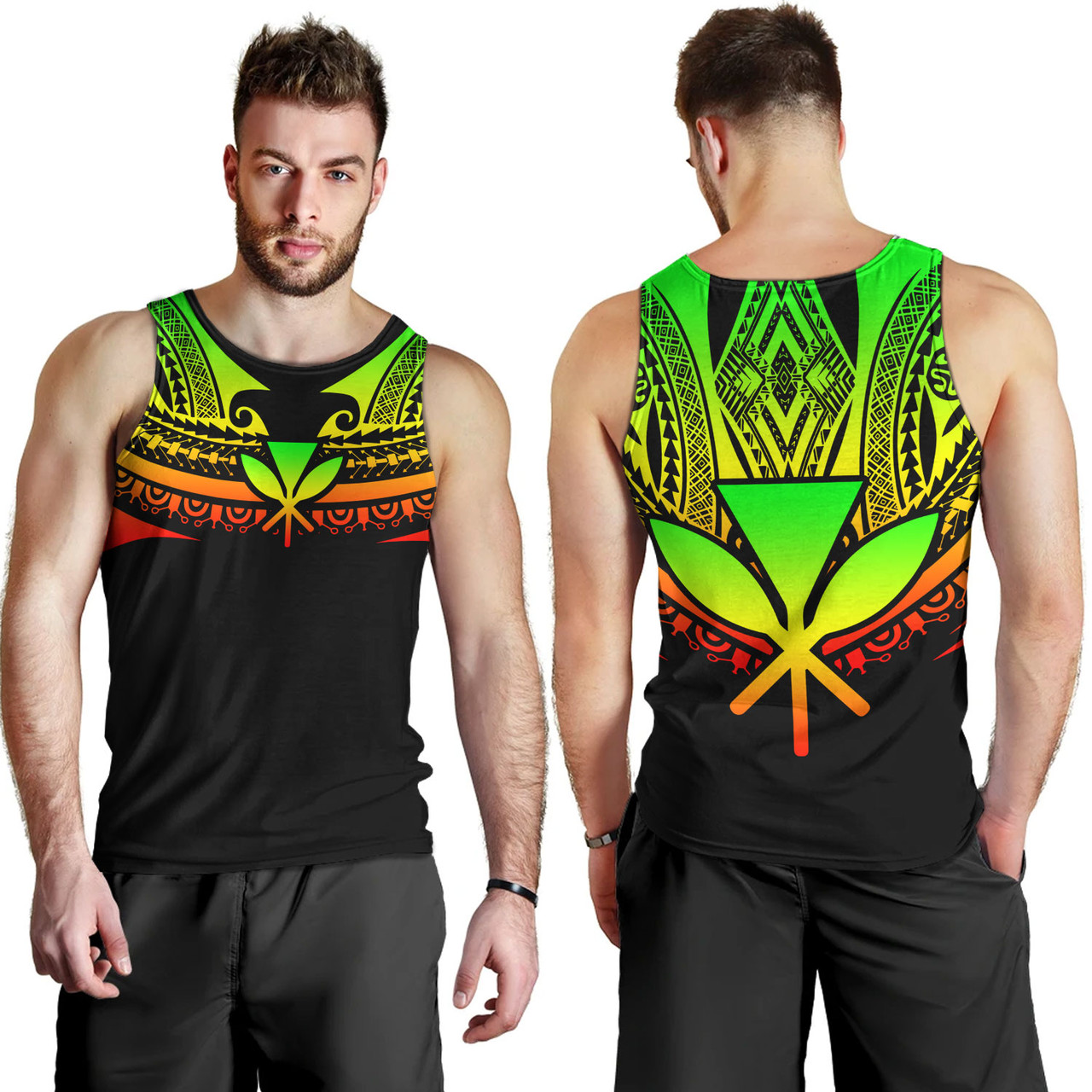 Hawaii Custom Personalised Tank Top Polynesian Tattoo Style