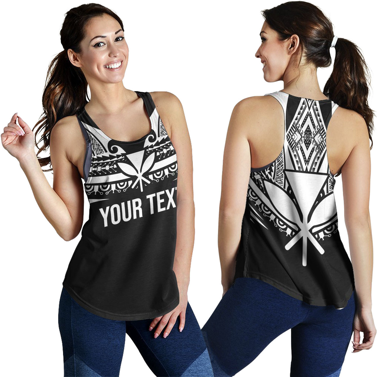 Hawaii Custom Personalised Women Tank Polynesian Tattoo Style