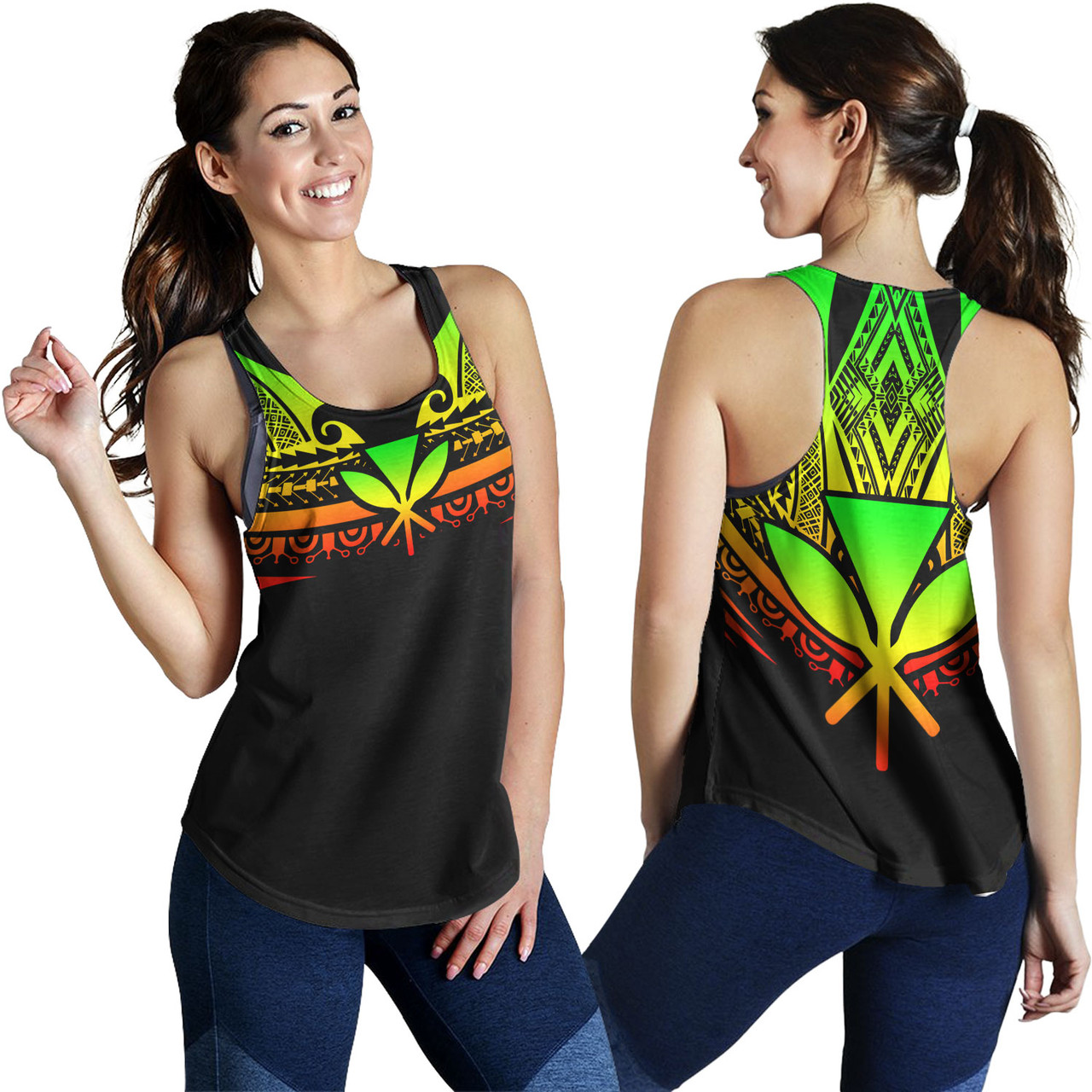 Hawaii Custom Personalised Women Tank Polynesian Tattoo Style