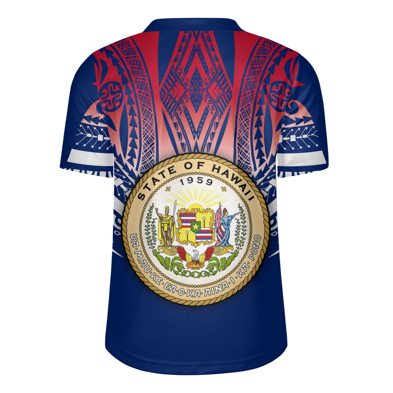 Hawaii Custom Personalised Rugby Jersey Polynesian Tattoo Style Flag Color