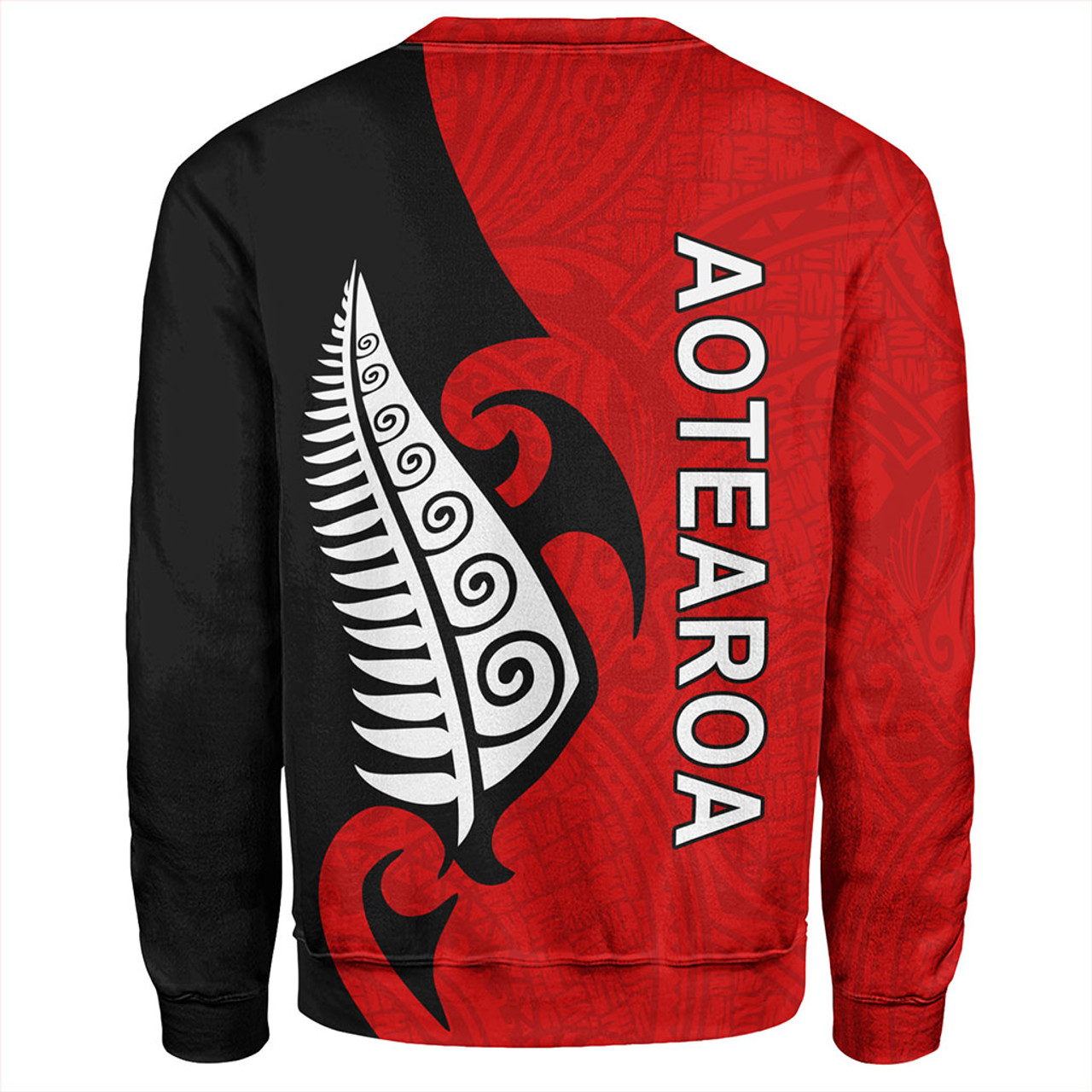 New Zealand Sweatshirt Custom Aotearoa Silver Fern Koru Design