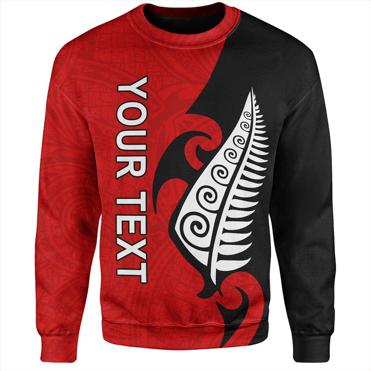 New Zealand Sweatshirt Custom Aotearoa Silver Fern Koru Design