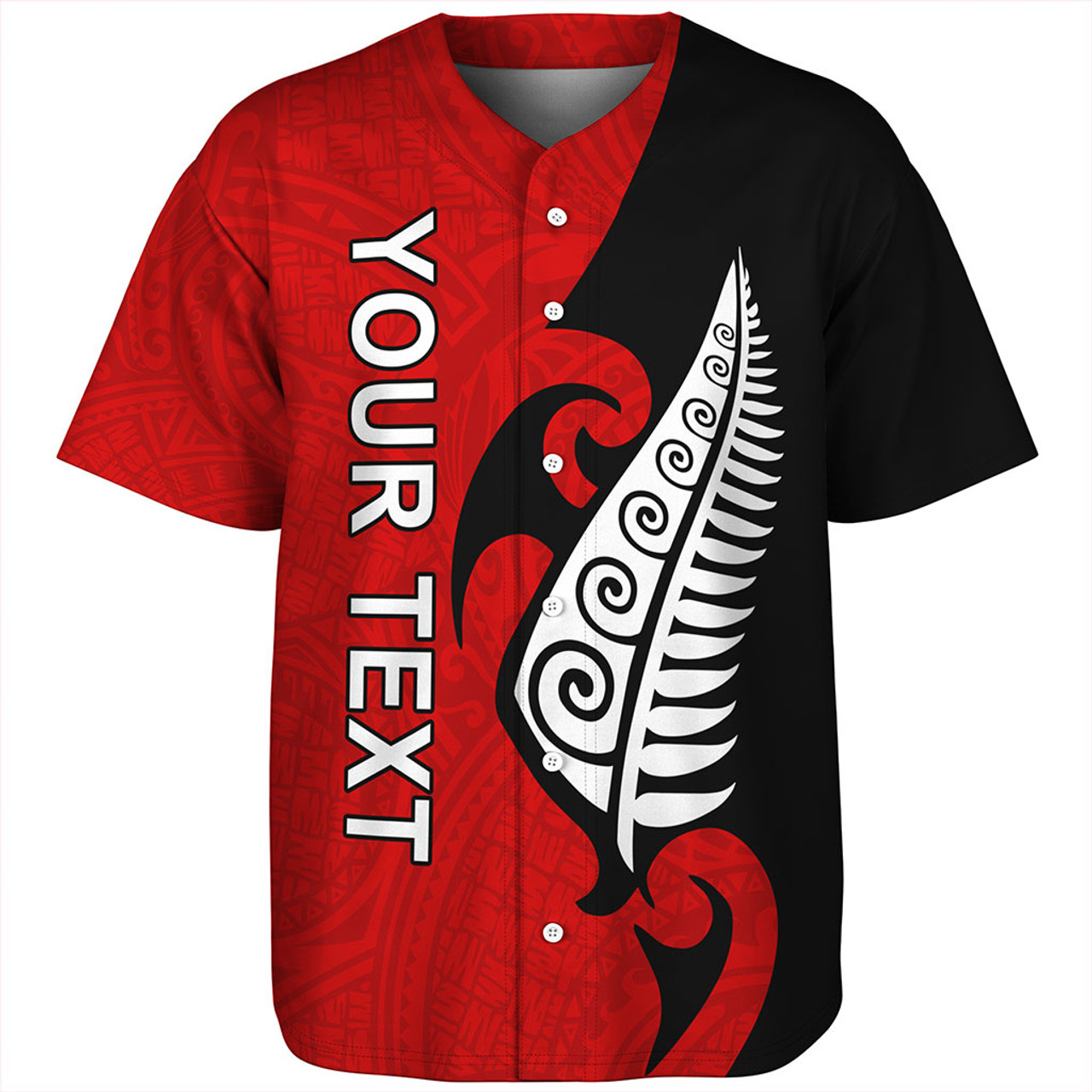 New Zealand Baseball Shirt Custom Aotearoa Silver Fern Koru Design
