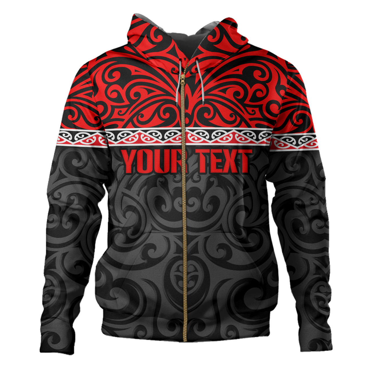 New Zealand Custom Personalised Hoodie Aotearoa Kowhaiwhai Patterns