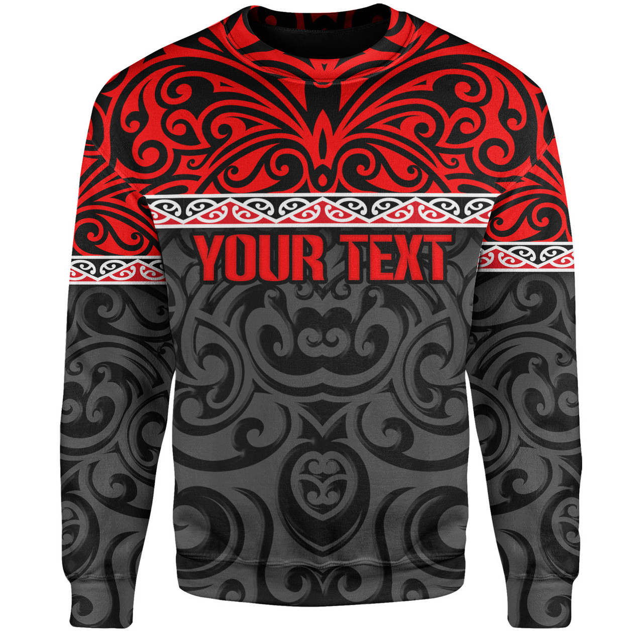 New Zealand Custom Personalised Sweatshirt Aotearoa Kowhaiwhai Patterns