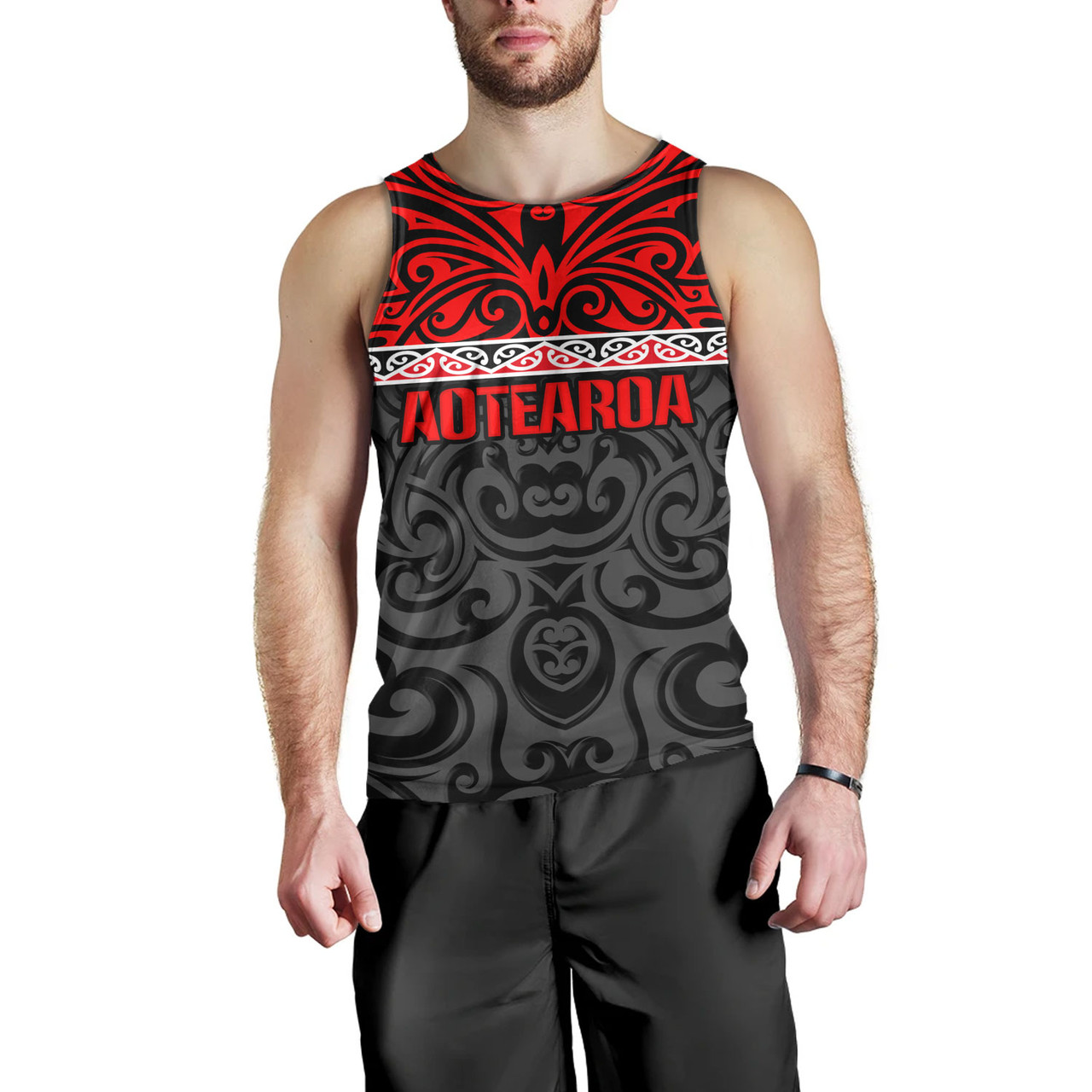 New Zealand Custom Personalised Tank Top Aotearoa Kowhaiwhai Patterns