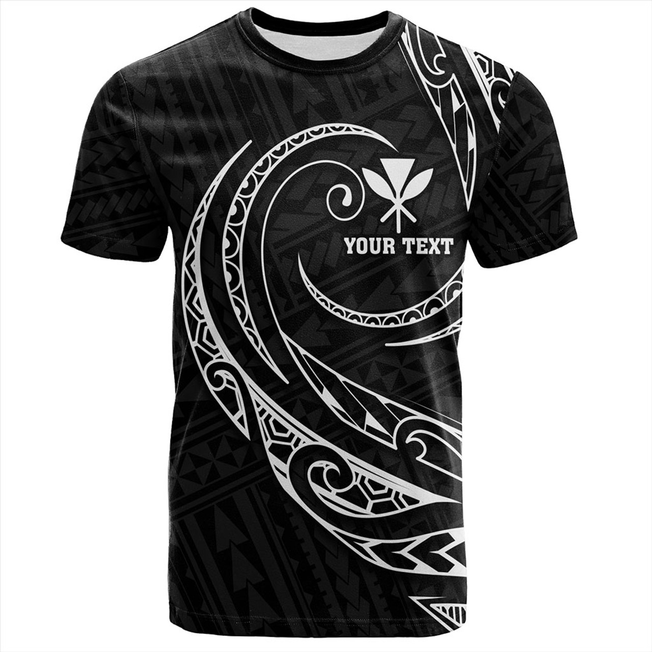 Hawaii T-Shirt Custom Kanaka Map Polynesian Tribal Wave