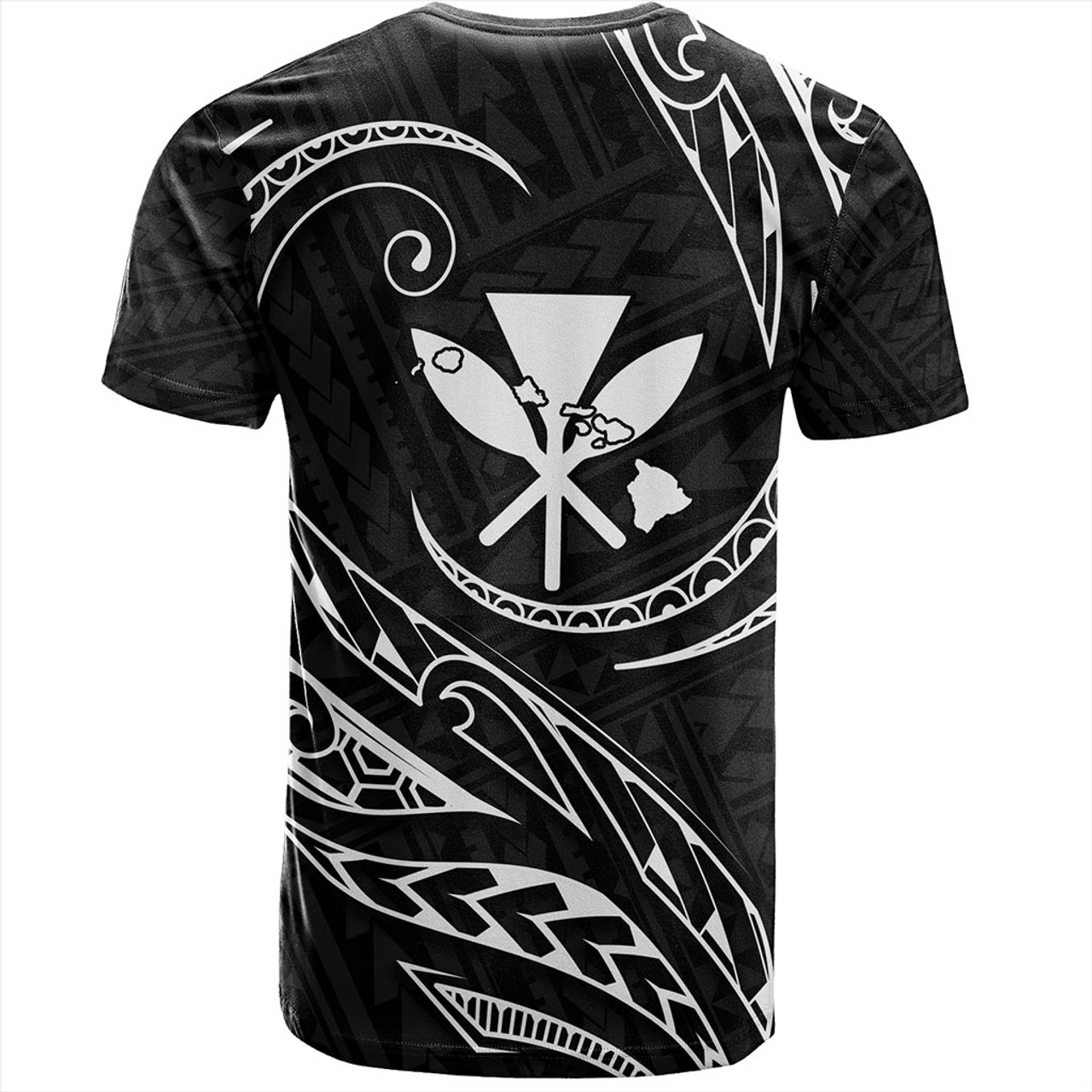 Hawaii T-Shirt Custom Kanaka Map Polynesian Tribal Wave