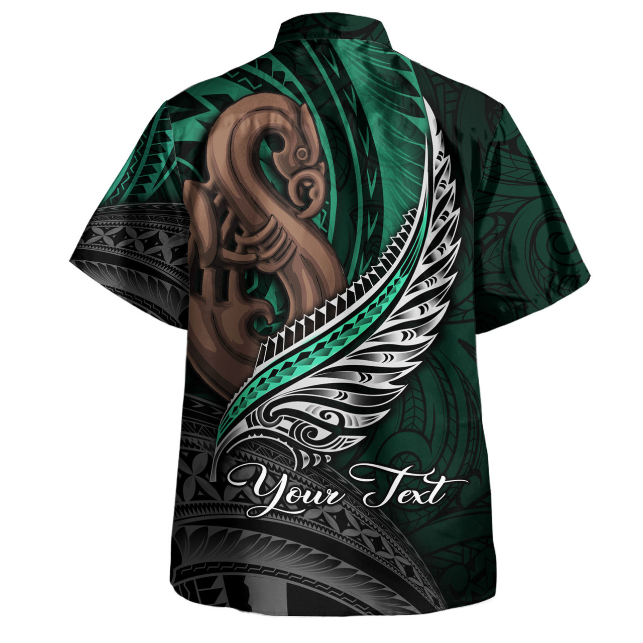 New Zealand Custom Personalised Hawaiian Shirt Aotearoa Manaia Maori ...