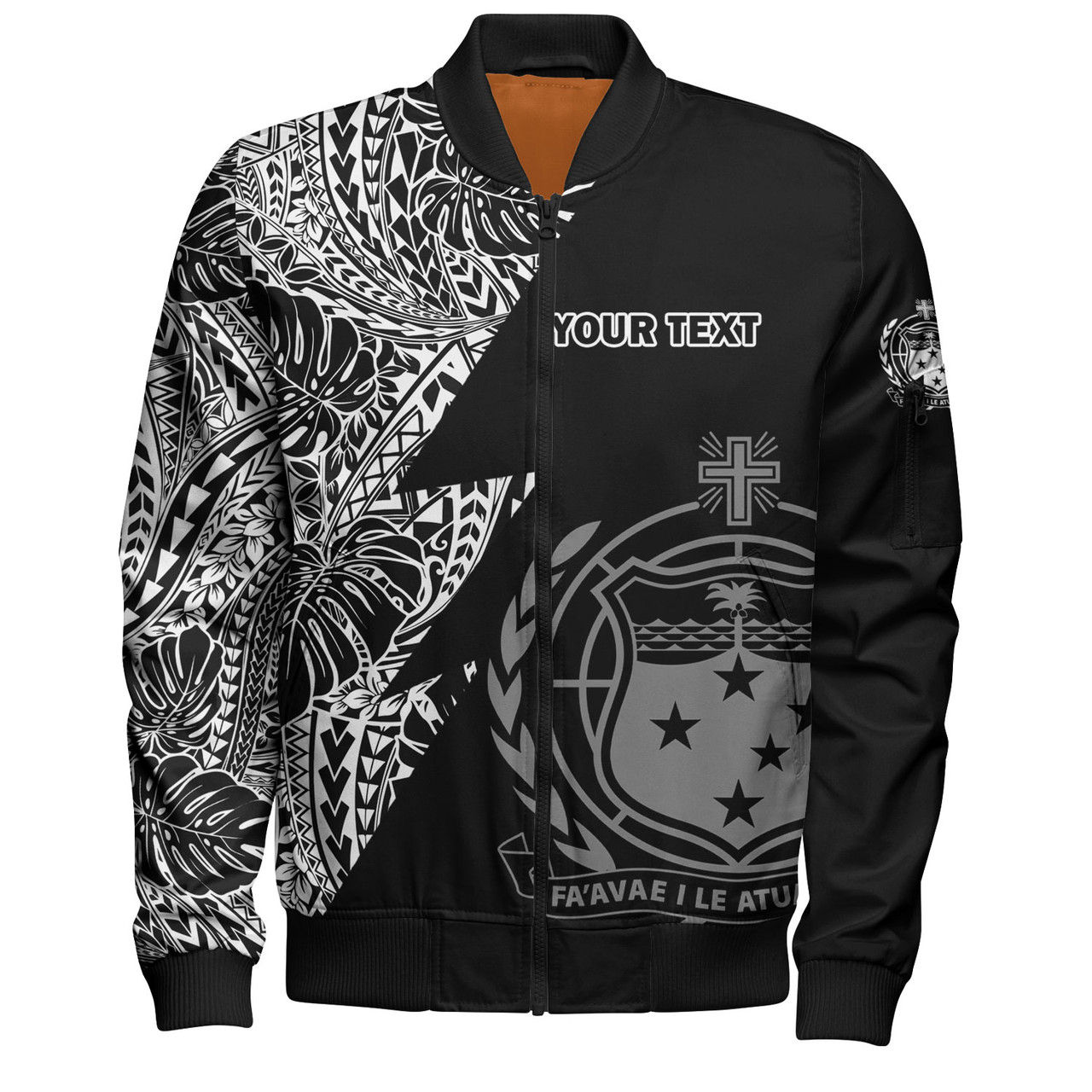 Samoa Custom Personalised Bomber Jacket Flash Style