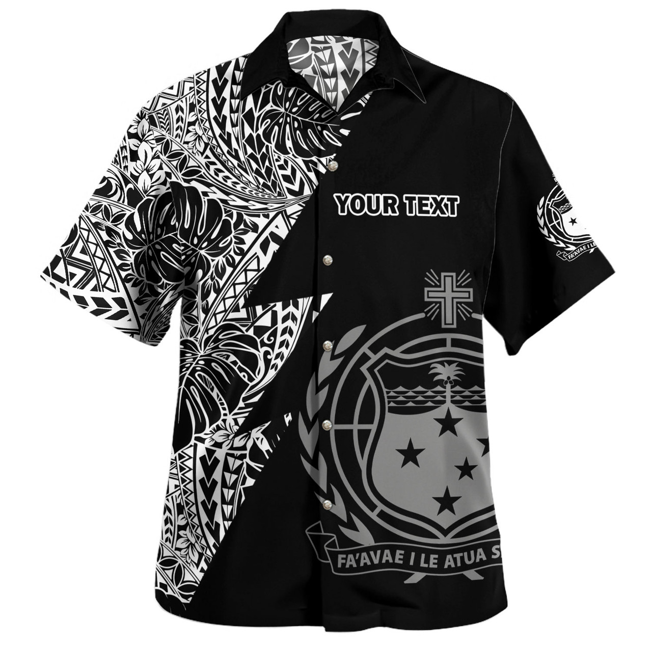 Samoa Custom Personalised Hawaiian Shirt Flash Style