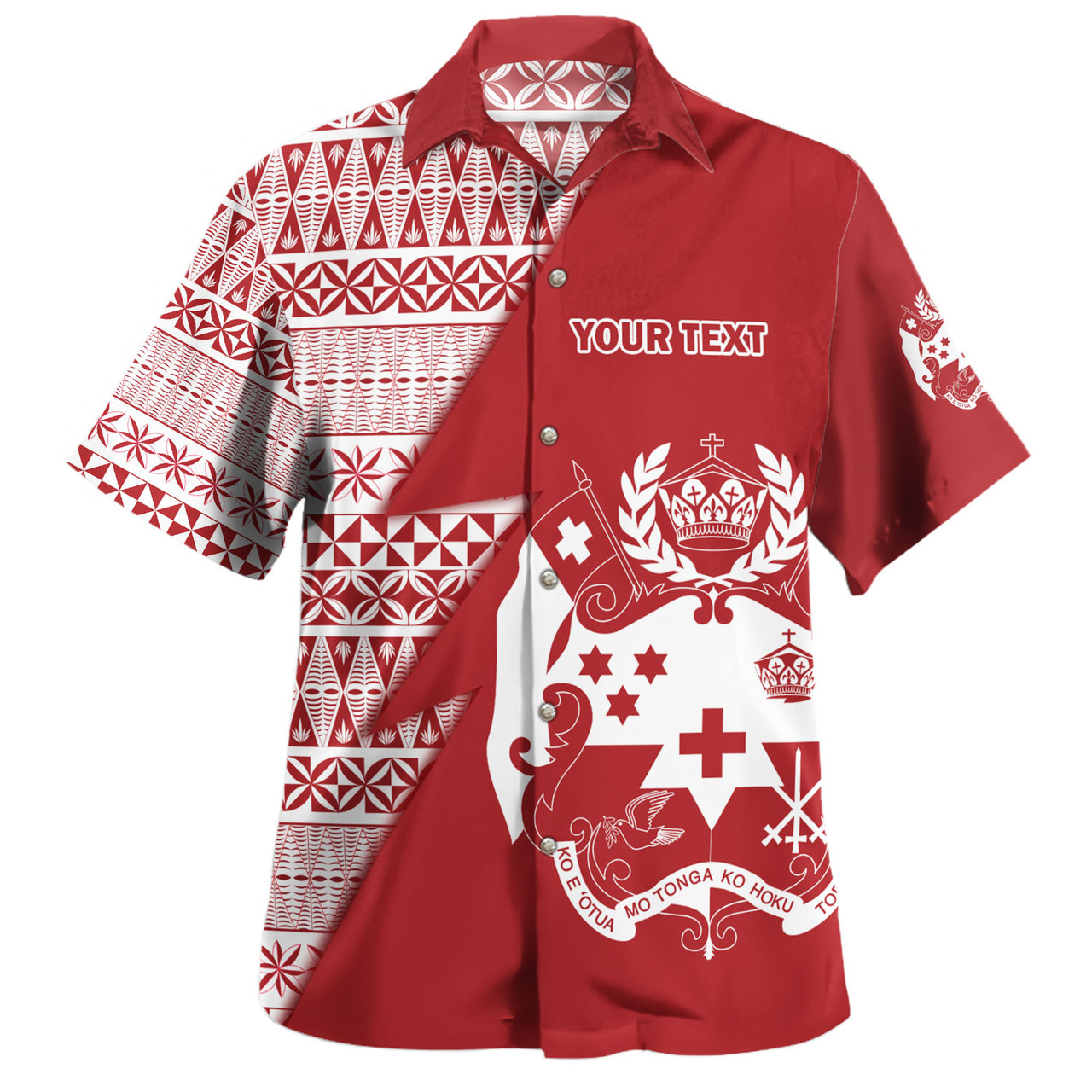 Tonga Custom Personalised Hawaiian Shirt Flash Style