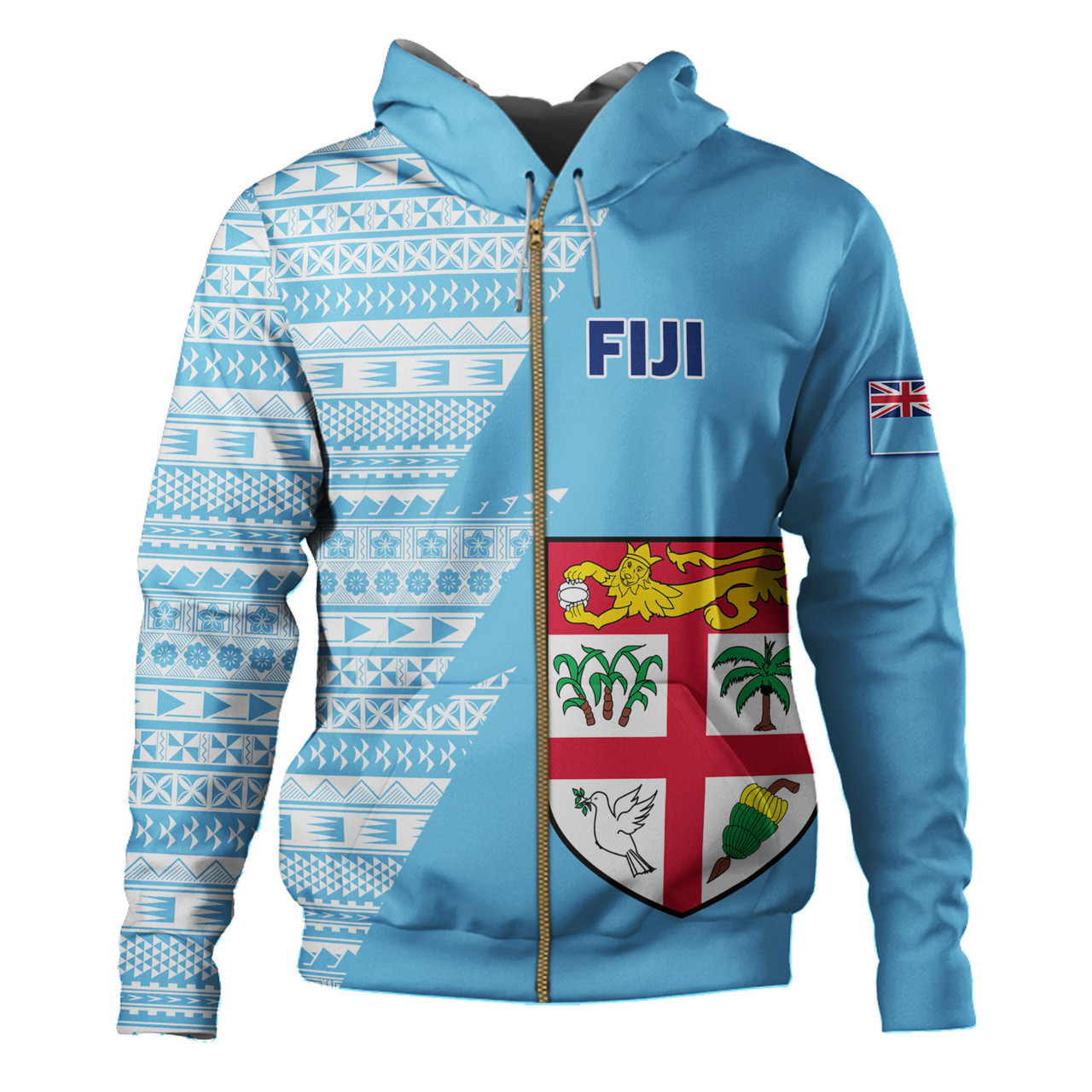 Fiji Custom Personalised Hoodie Flash Style