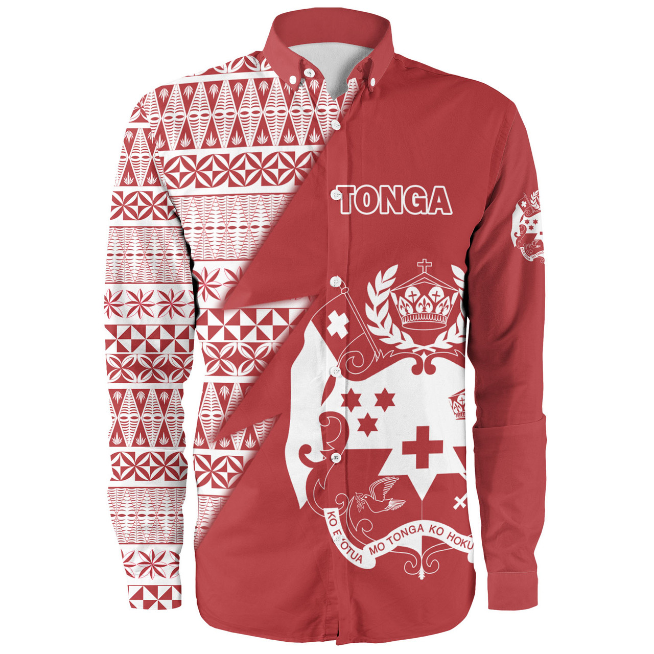 Tonga Custom Personalised Long Sleeve Shirt Flash Style