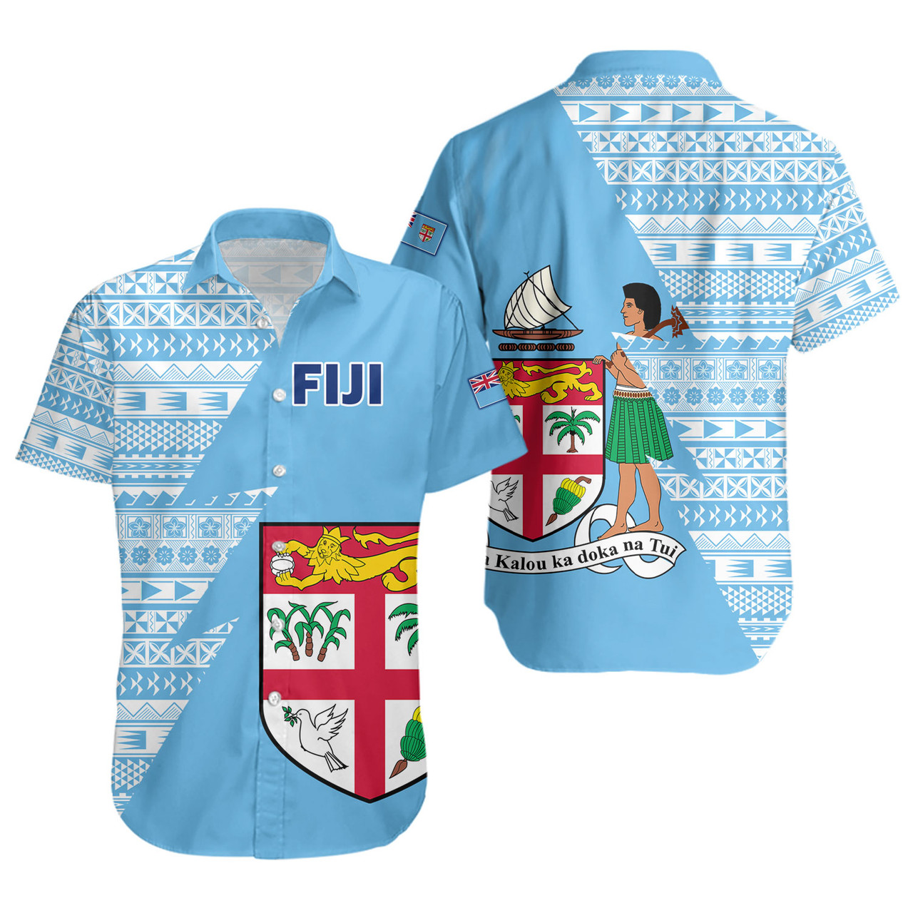 Fiji Custom Personalised Short Sleeve Shirt Flash Style