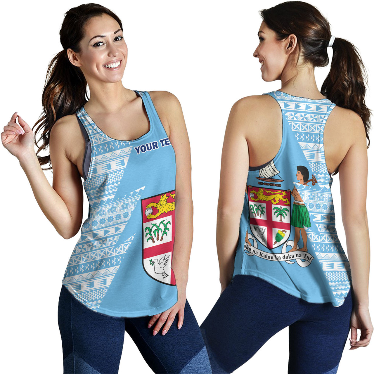 Fiji Custom Personalised Tank Top Flash Style