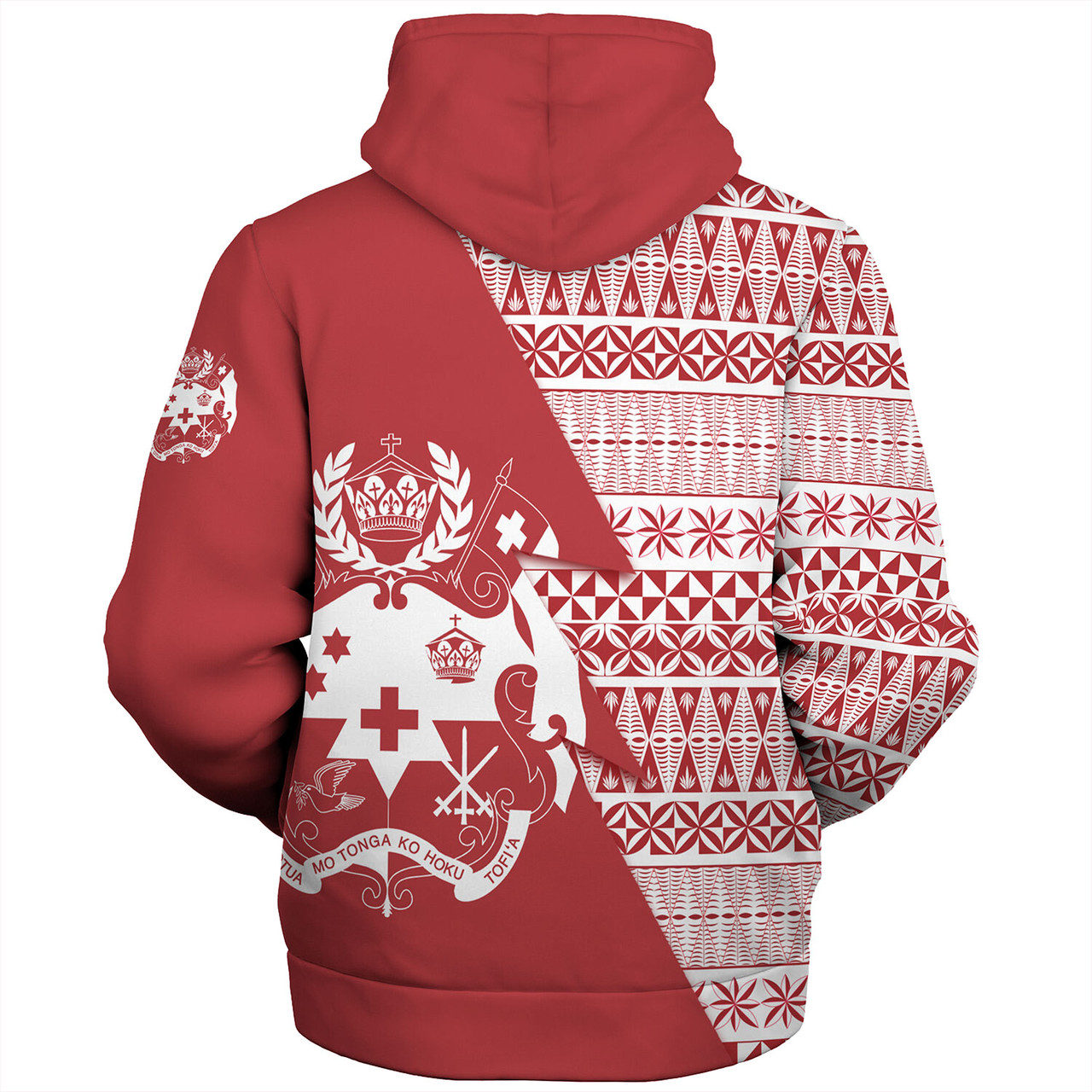 Tonga Custom Personalised Sherpa Hoodie Flash Style