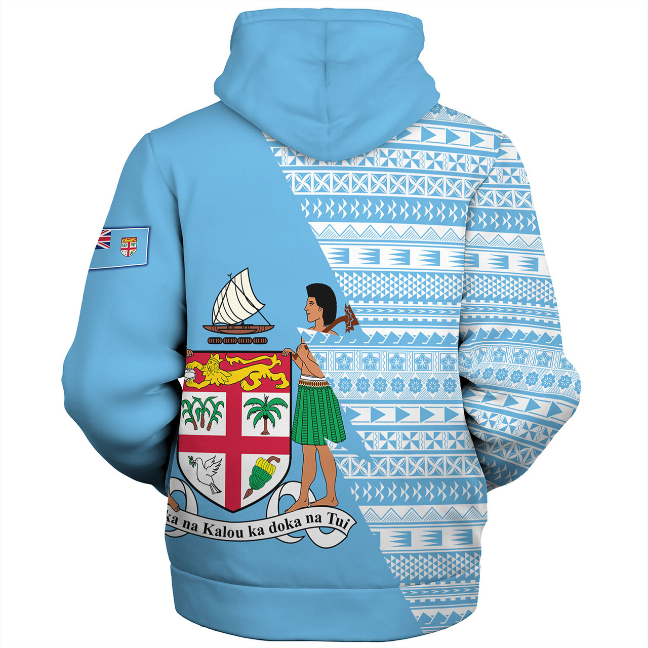 Fiji Custom Personalised Sherpa Hoodie Flash Style