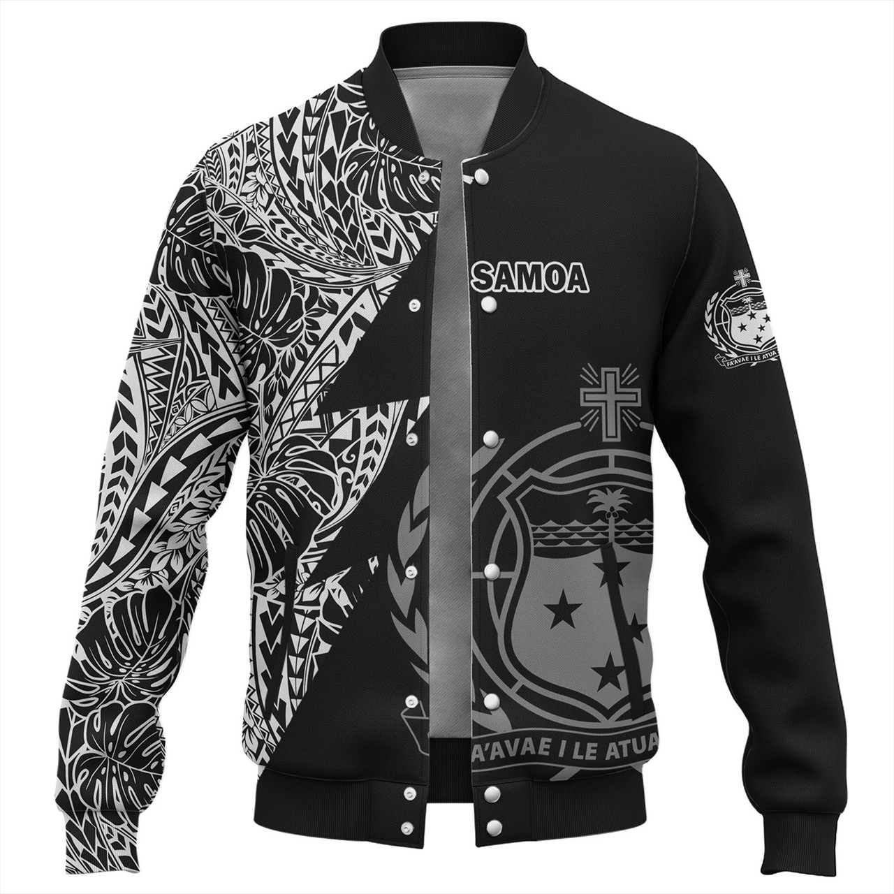 Samoa Custom Personalised Baseball Jacket Flash Style