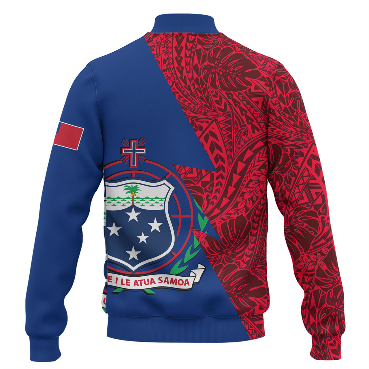 Samoa Custom Personalised Baseball Jacket Flash Style