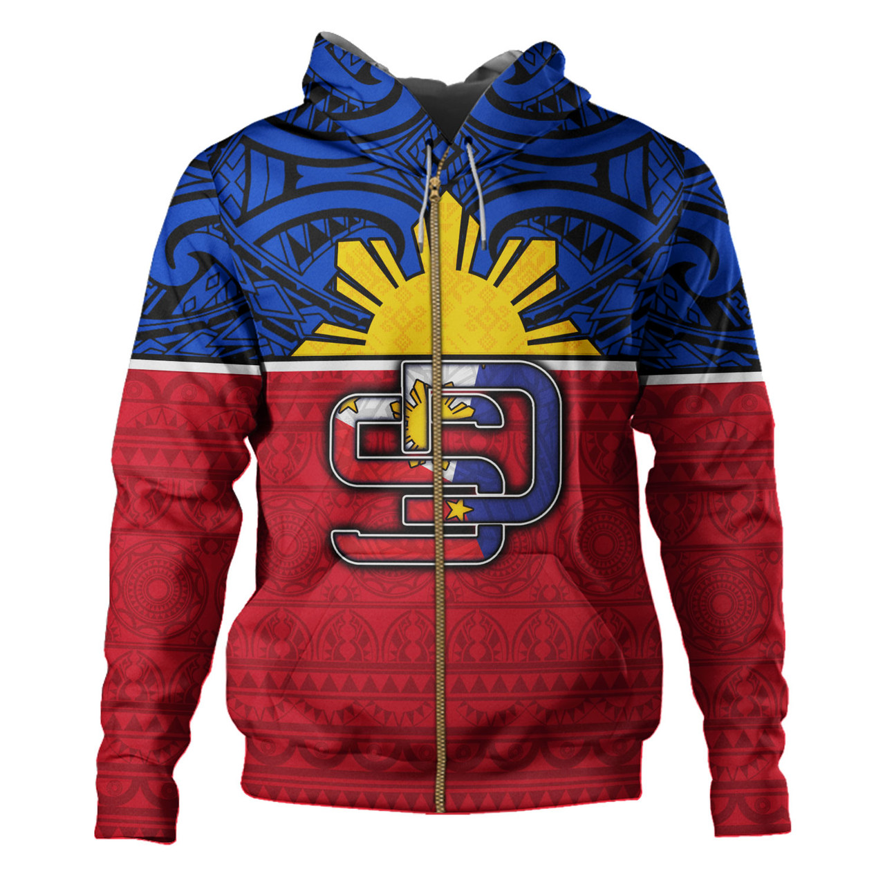 Philippines Filipinos Custom Personalised Hoodie San Diego Tribal Patterns Style