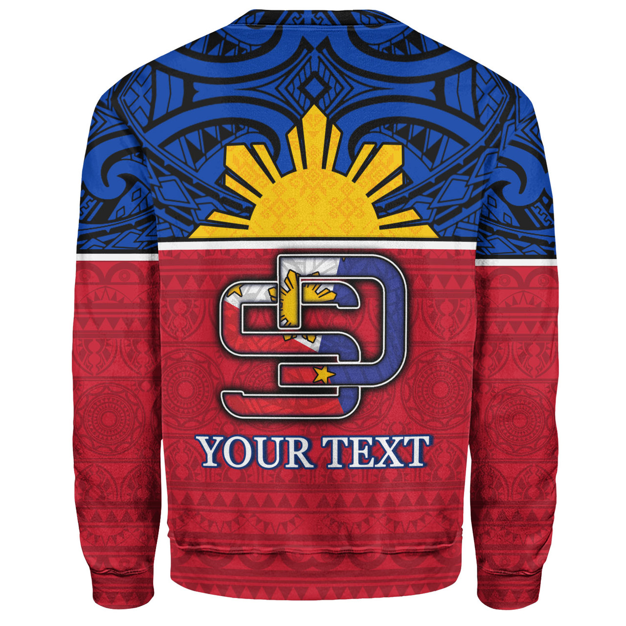 Philippines Filipinos Custom Personalised Sweatshirt San Diego Tribal Patterns Style