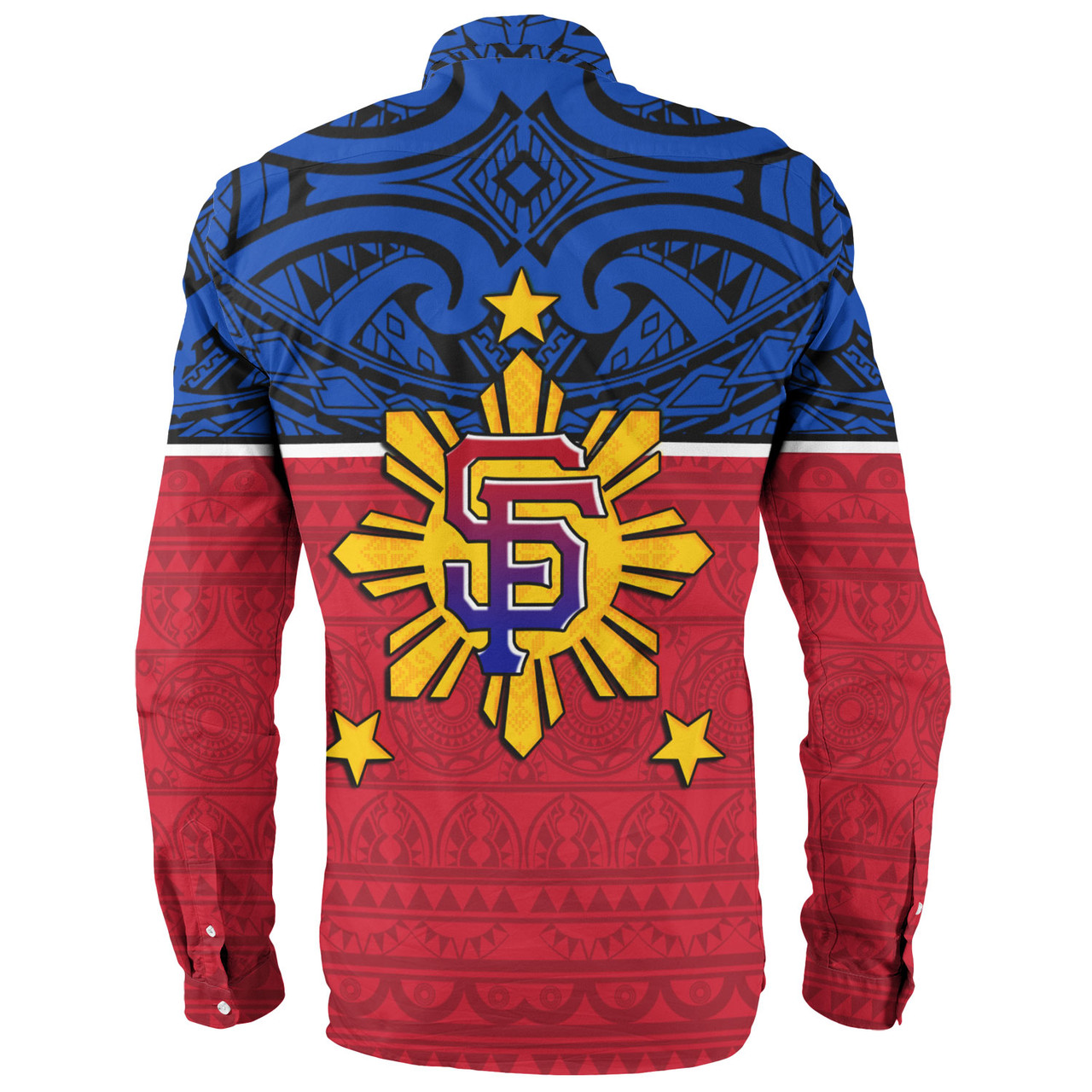 Philippines Filipinos Custom Personalised Long Sleeve Shirt San Francisco Tribal Patterns Style